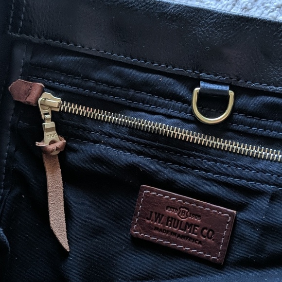 JW Hulme Canvas & Leather Tote Made USA!! - Picture 5 of 6